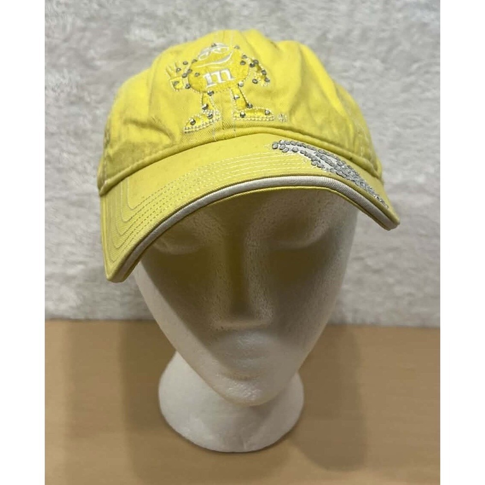 2007‎ M&M's Yellow Rhinestone Adjustable Baseball Cap Chase Authentics